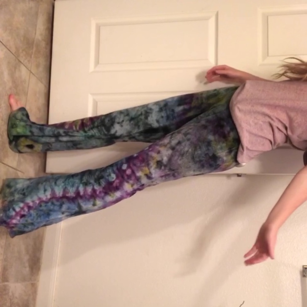 Bamboo velour bell bottoms size medium handmade